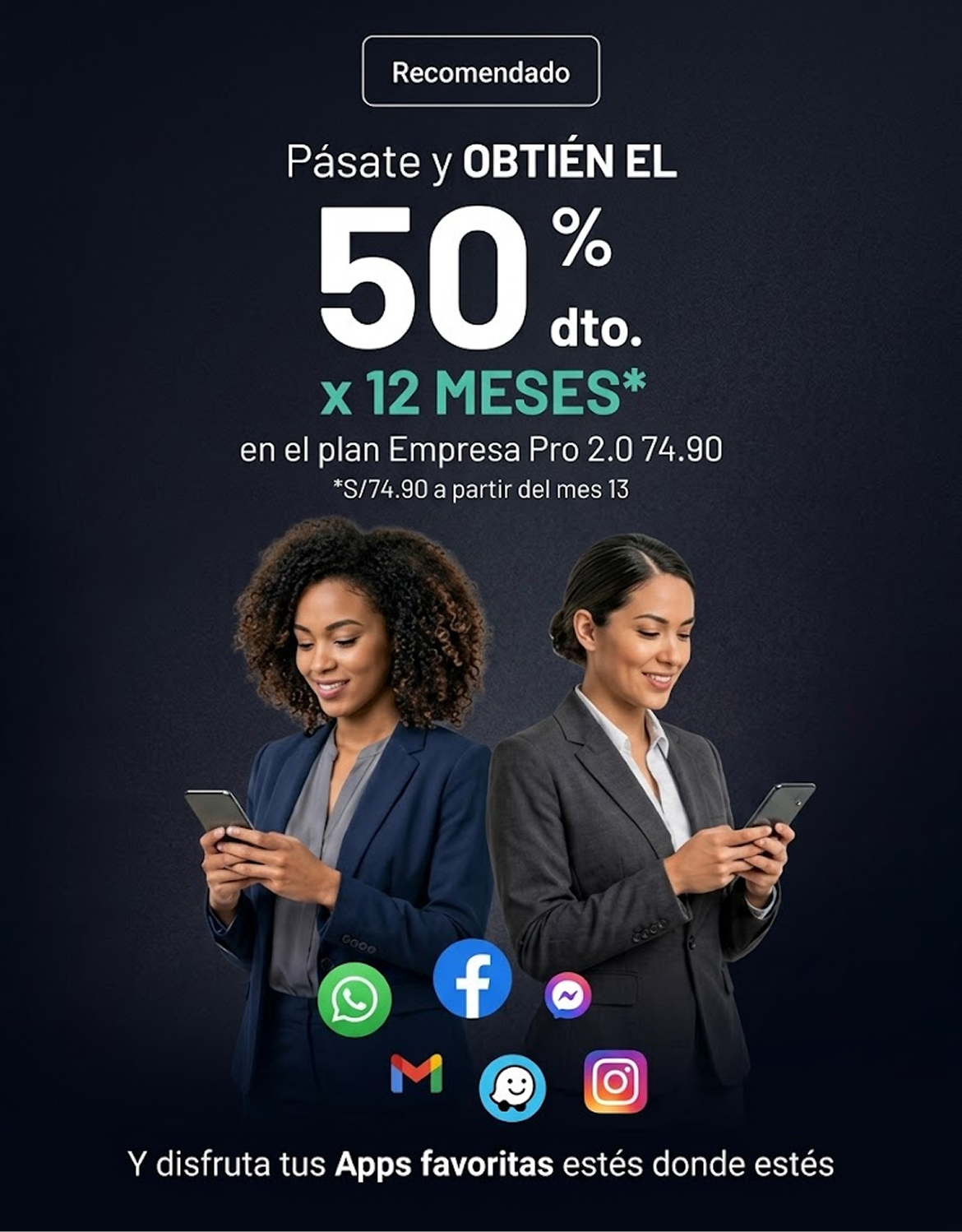 Pásate a Entel y obtén 50% de descuento por 12 meses